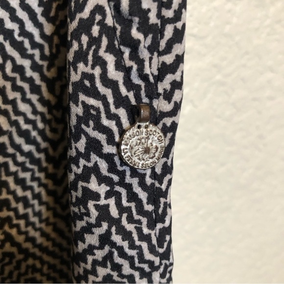 Maison Scotch Zigzag Print Sleeveless Jumpsuit Drawstring Waist size XS Petite - Picture 8 of 14